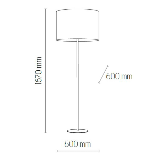 Golvlampa Winston, skärm svart