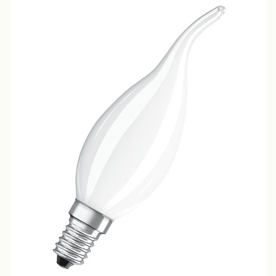 OSRAM LED-lampa böjd topp E14 5 W, dimbar, matt