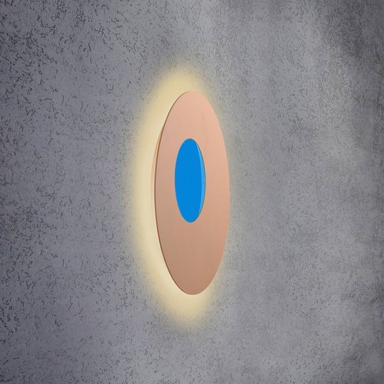Escale Blade Open LED-vägglampa RGB+W rosé Ø59cm