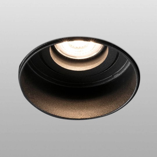 Inbyggnadsspot Hyde 1 lampa rund svängbar svart