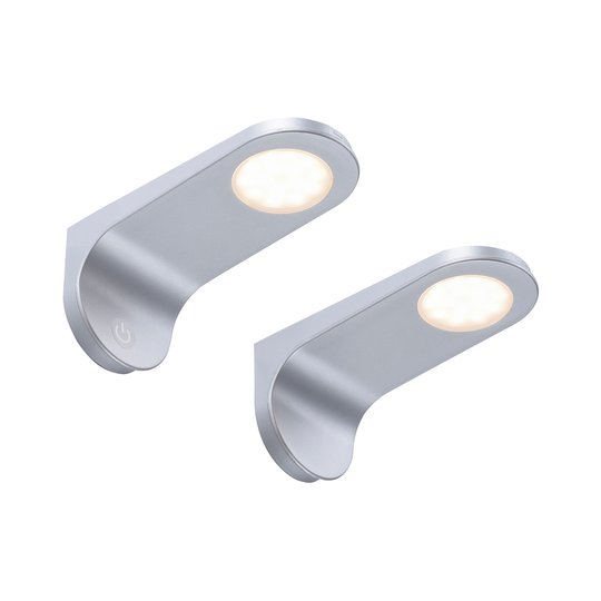 LED-bänklampa Amon, 2-pack, rund