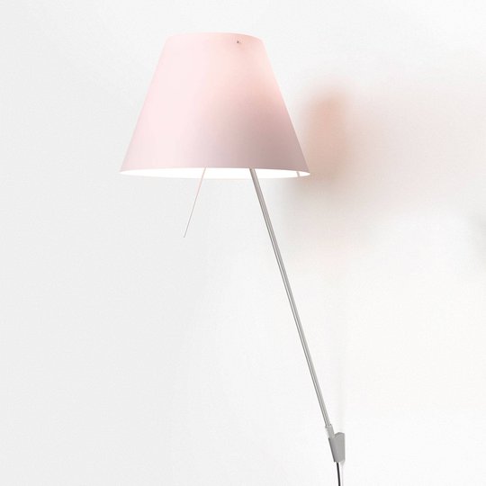 Luceplan Costanza vägglampa D13aif, aluminium/rosa
