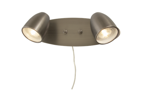 Sandnes Vägglampa Dubbel (Tenn)