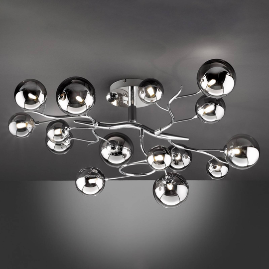 Taklampa Jasmine med 15 glaskulor