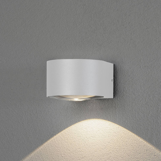 LED-utomhusvägglampa Gela, nedåtstrålande vit