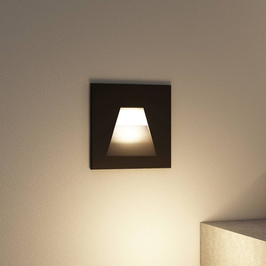 Arcchio Lasca LED-inbyggnadslampa, svart
