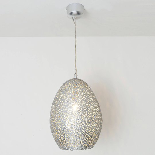Pendellampa Cavalliere, silver, Ø 34 cm