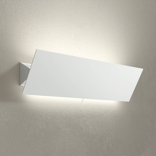 LED-vägglampa Shadow Grande, vit, bredd 63 cm