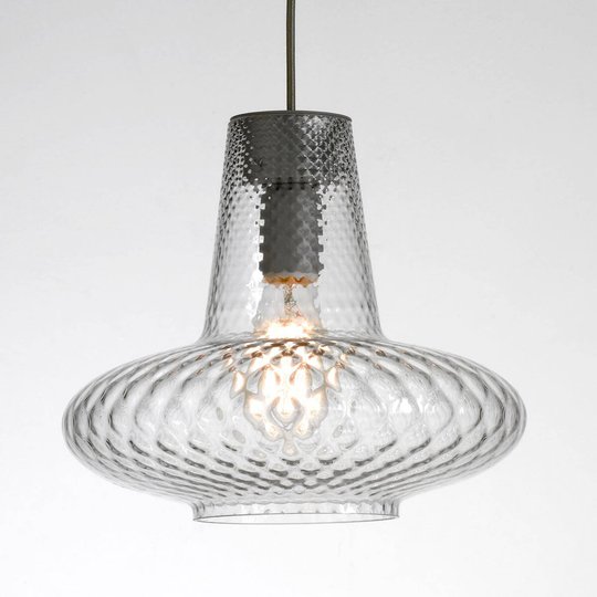 Glas-pendellampa Giulietta, transparent