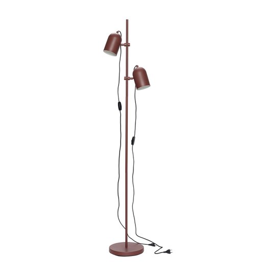 Golvlampa 2 lampor röd, Hubsch