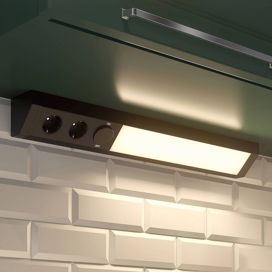 Arcchio Ovano LED-bänklampa, svart