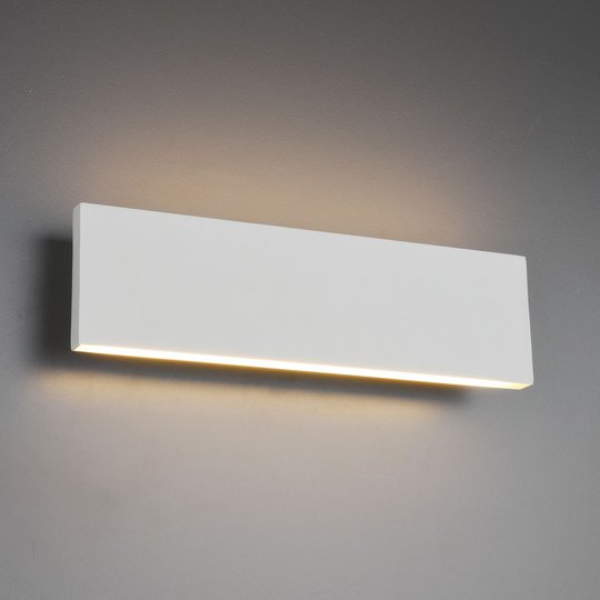 LED-vägglampa Concha 28 cm, vit