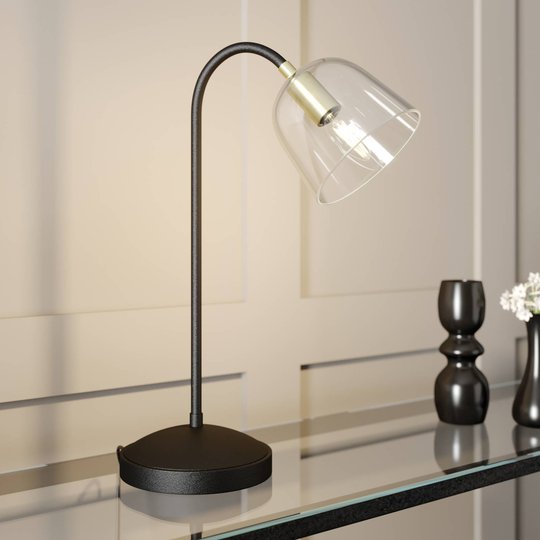 Lucande Anjita bordslampa, glasskärm