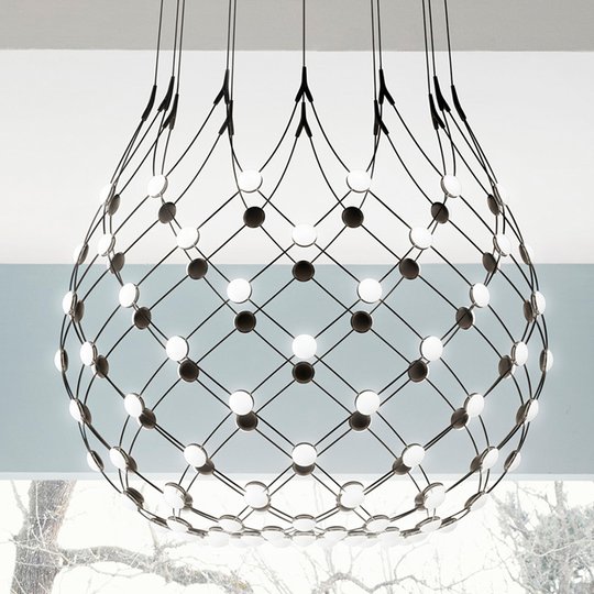 Luceplan Mesh pendellampa Ø 100cm Wireless 1m