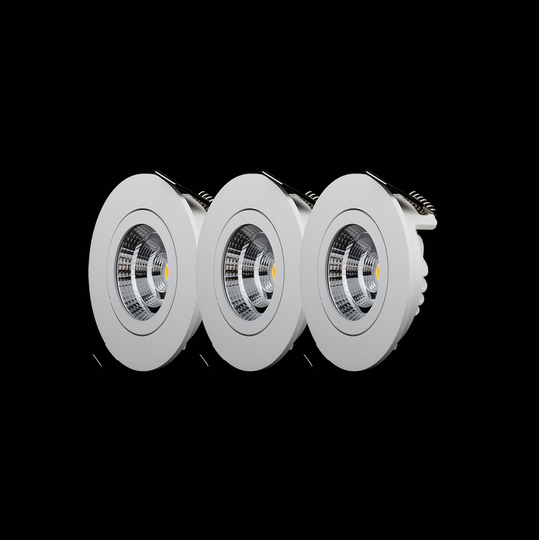 Downl Q Tilt 3-pack 3000K inkl drivdon och kablage