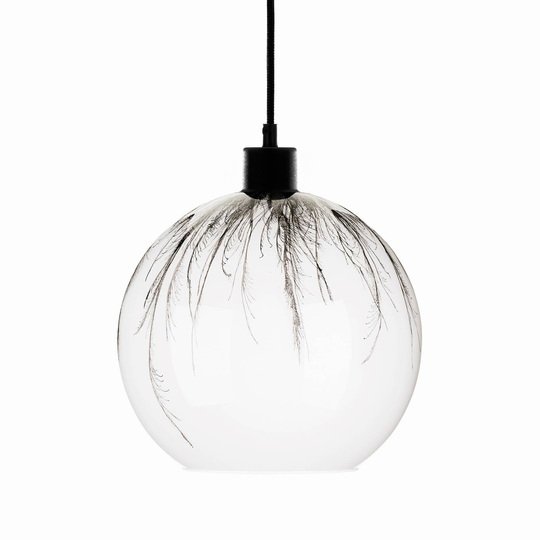 Pendellampa Ball maskrosdekor upptill Ø 25 cm