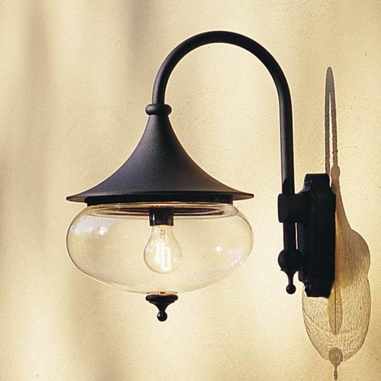 Dekorativ vägglampa för utomhusbruk Libra, svart