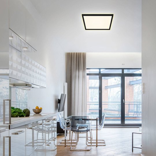 LED-taklampa 7364, 42 x 42 cm, svart