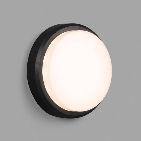 LED-utomhusvägglampa Tom XL, IK10, mörkgrå/vit