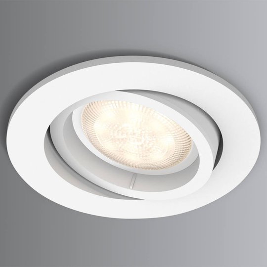 LED-inbyggnadsspotlight Shellbark vit, Warmglow
