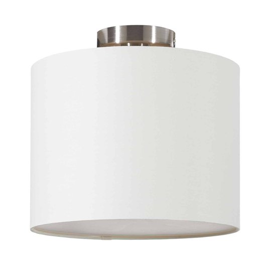 Lucande Patrik textiltaklampa Ø 30 cm creme