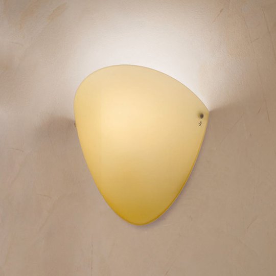 Ovalina - vägglampa E27 topas blank