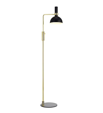 Larry Golvlampa Svart/Borstad mässing