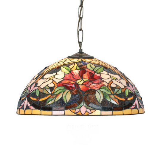 Hänglampa Ariadne i tiffanystil 2 ljuskälla