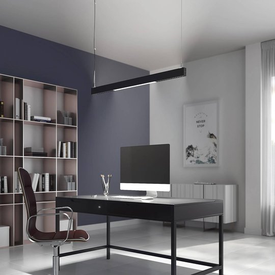 Arcchio Ingura LED-pendellampa för kontor, svart