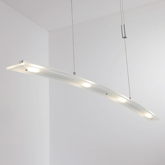 Juna - LED-taklampa med glasskärm, 98 cm lång