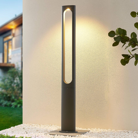 Lucande Dovino LED-lyktstolpe, 150 cm