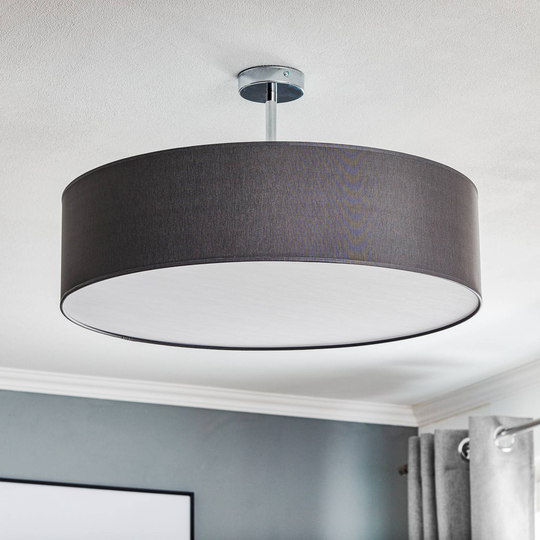 Taklampa Rondo med avstånd, grå Ø 60 cm