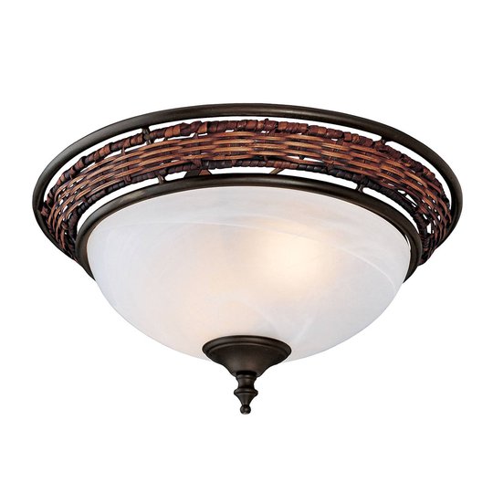 Hunter Wicker Bowl utanpåliggande lampa takfläkt