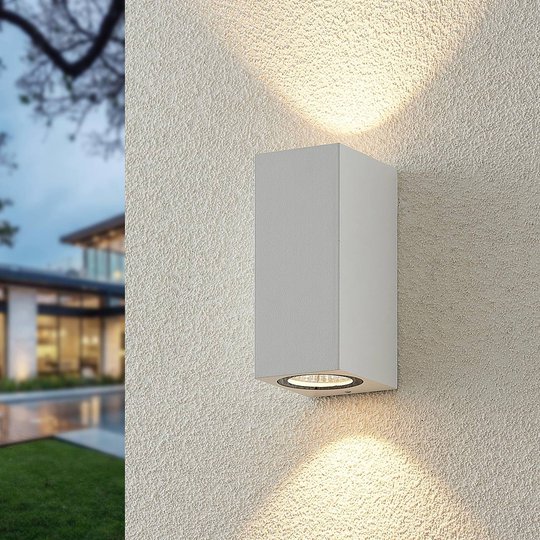ELC Lanso LED-utomhusvägglampa, vit