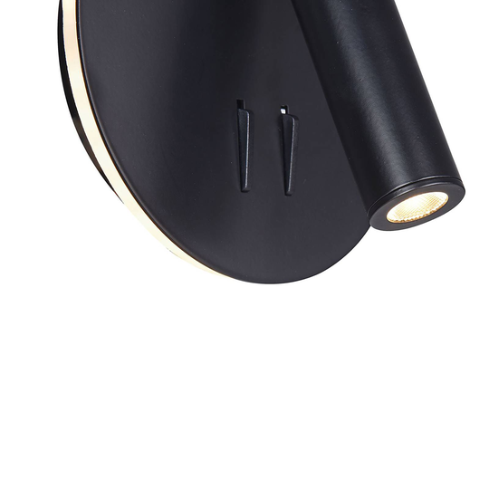 Maytoni-176 LED-vägglampa 3 000 K rund svart