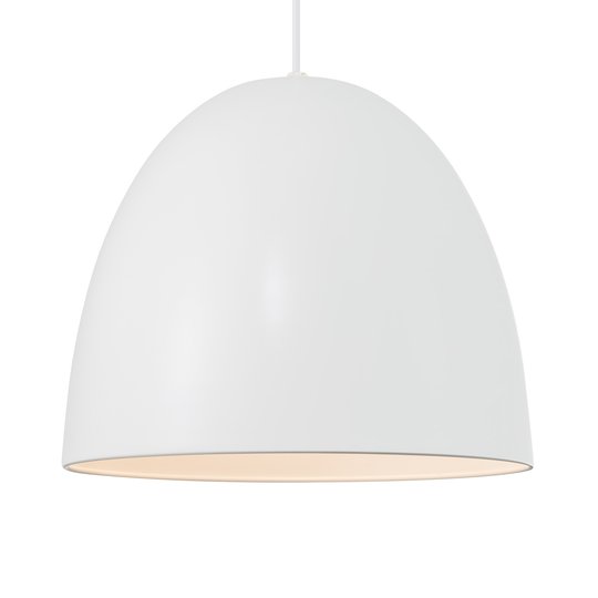 Pendellampa Alexander med metallskärm, vit