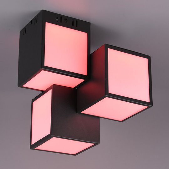 Trio WiZ Oscar LED-taklampa 30 x 30 cm, svart
