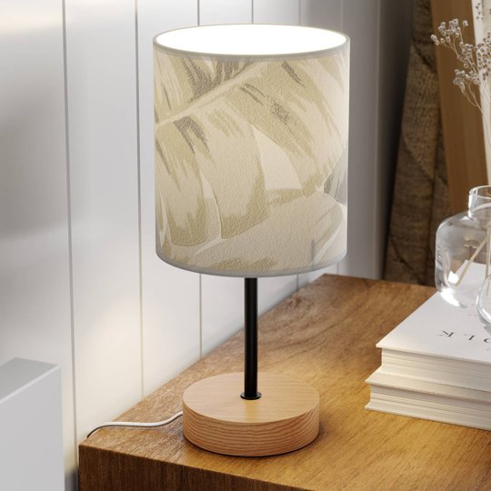 Bordslampa Lobos med tryckt pappersskärm