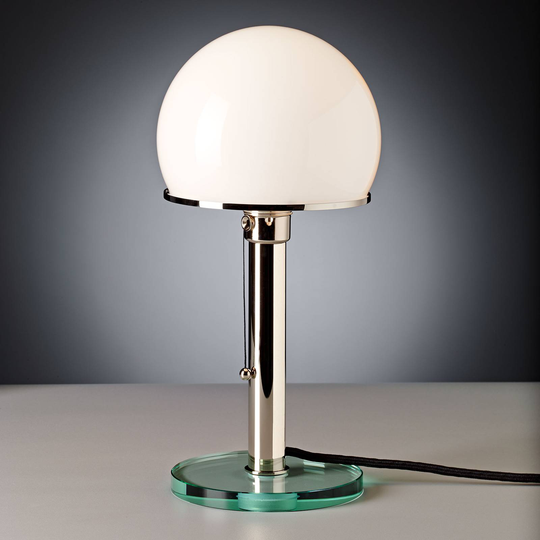 TECNOLUMEN Wagenfeld WG25 bordslampa glasfot/stav