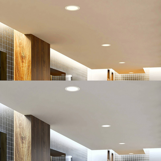 Prios Rida LED-inbyggnadsspot, CCT, 22,5 cm, 25 W