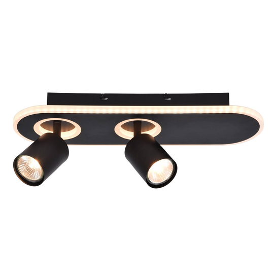 LED-takspotlight Kimon, svart