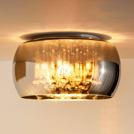 Taklampa Pearl av glas, Ø 40 cm