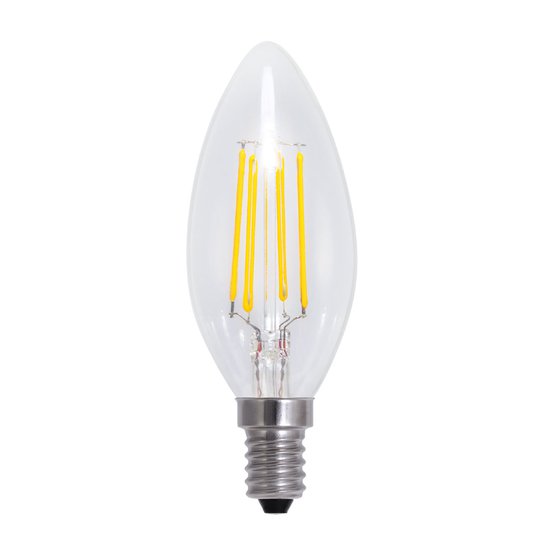 E14 4W 826 LED-stearinljuslampa i koltrådsutseende