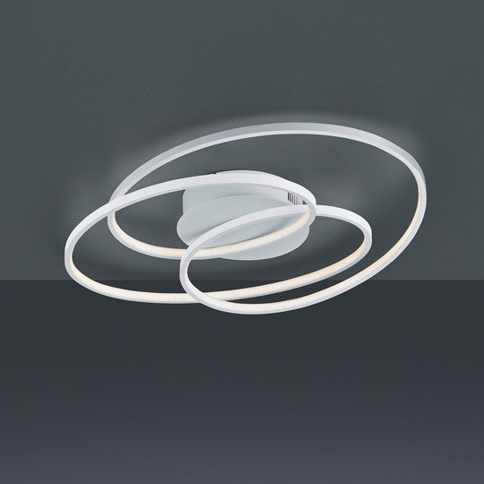 LED-taklampa Gale, 60 cm, vit matt