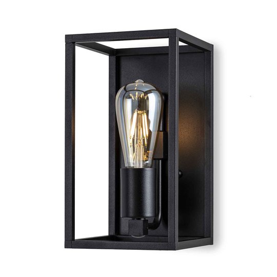 Vägglampa Cubic³ 3385 svart, bredd 15 cm