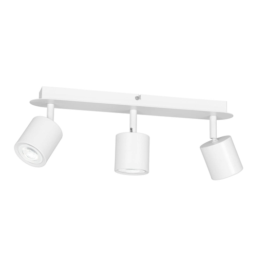 Takspotlight Modo av rostfritt stål, vit, 3 lampor