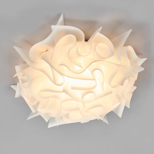 Slamp Veli - designtaklampa, Ø 53 cm, opal