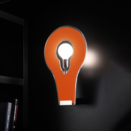 Orange, extravagant vägglampa Flat 29