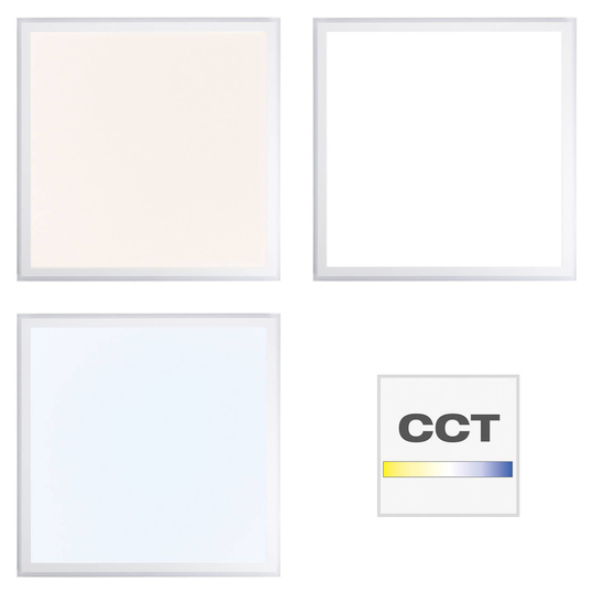 AEG Loren LED-panel CCT dimbar, vit, 60 x 60 cm