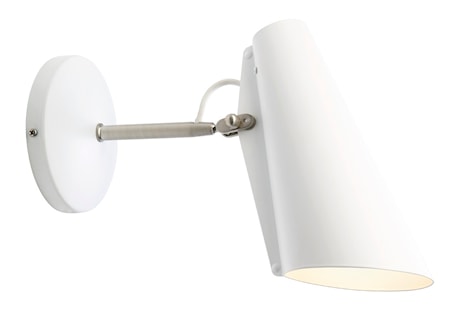 Birdy vägglampa short - White/aluminium